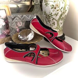 Merrell Red White and Black Women's Mary Jane Flats